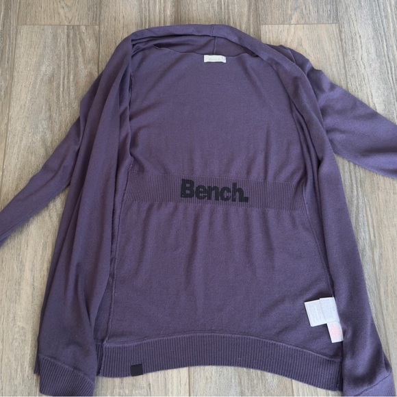 Bench Open Front Long Cardigan Sweater Purple Women’s Size Medium - Picture 4 of 10